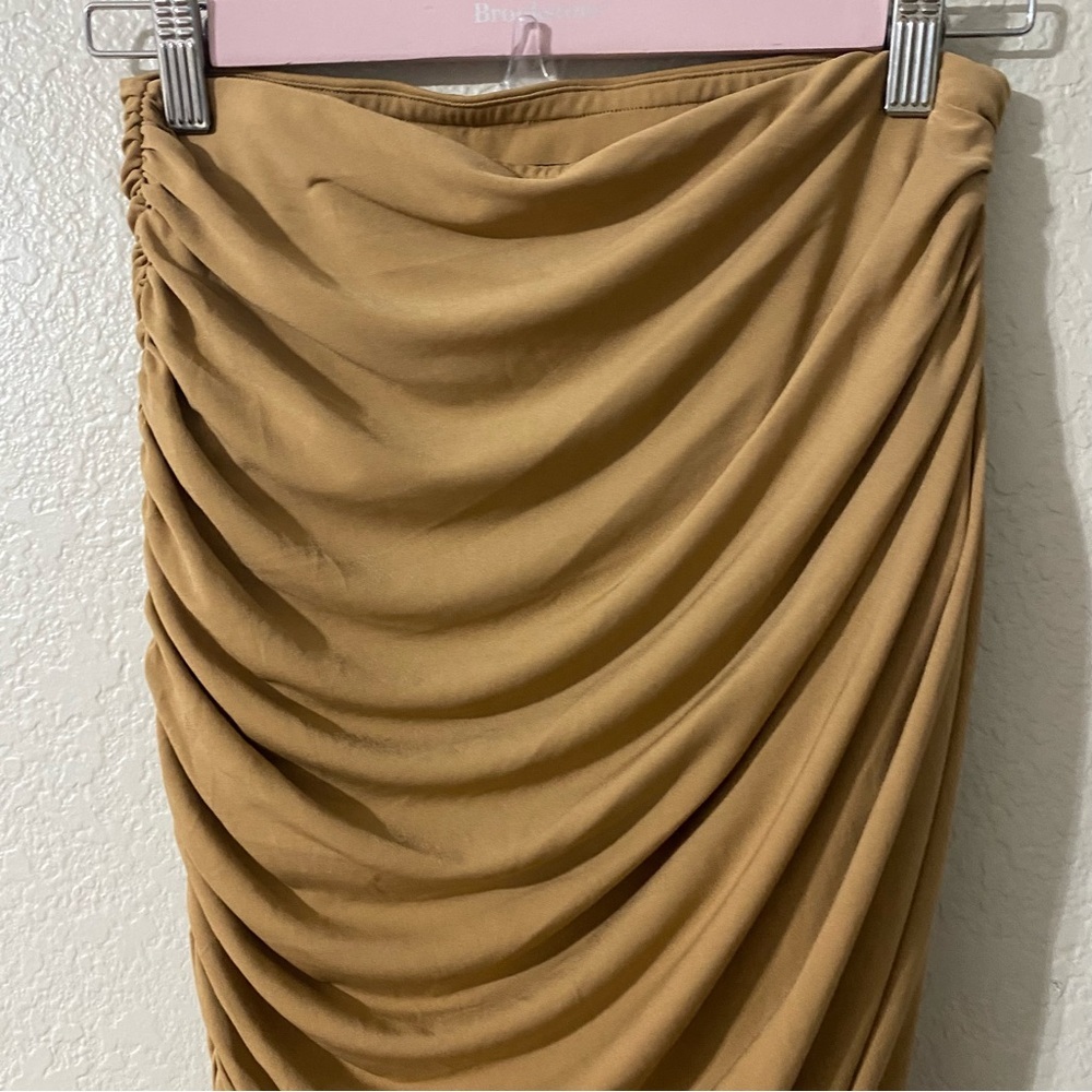 h:ours Livia Skirt Light Hazelnut Knee Length Revolve - Picture 7 of 10